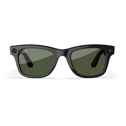 Ray Ban Meta Wayfarer - New, Shiny Black / G15 Green, Size 50