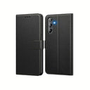 Samsung Galaxy A15 Book Flip Case Black Leather Wallet