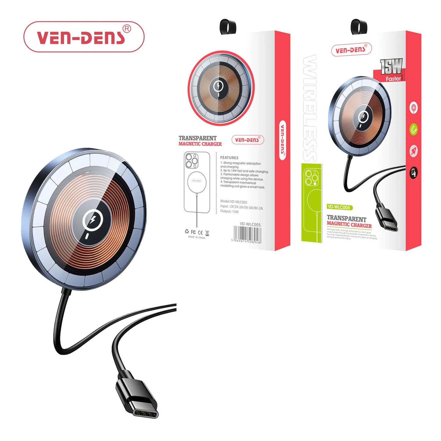 Transparent MagSafe Wireless Charger WLC005