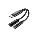 2 in 1 Type C to Type C and 3.5mm Aux Audio Jack Adapter (VD-ADP013)