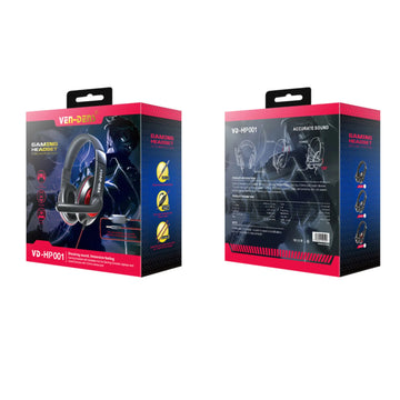Gaming Headset – Wired Noise-Cancelling Mic, Adjustable USB PC/PS4/Xbox