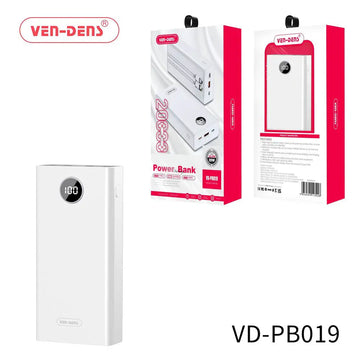 VD-PB019 power bank built-in USB-C and Lightning cables extended