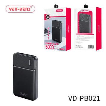 Power bank with built-in USB-C and Lightning cables