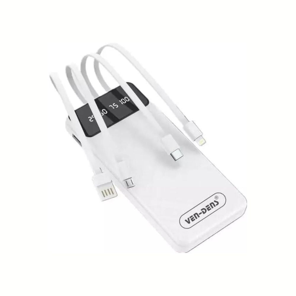 portable power bank 10000mAh with 4 cables