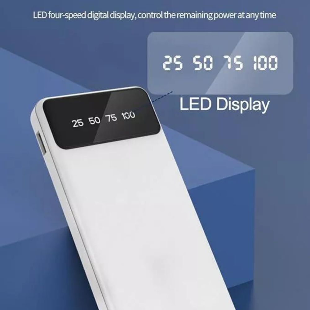 portable power bank 10000mAh with 4 cables