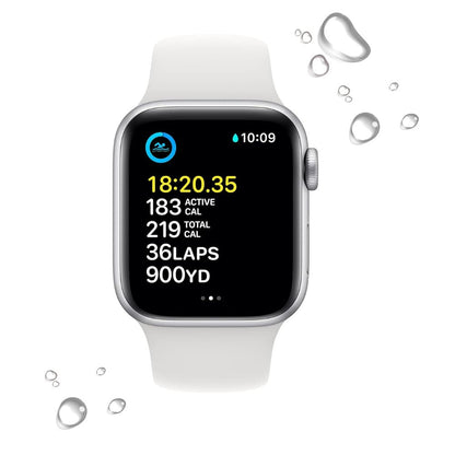 Grade C Apple Watch SE 2nd Gen Silver Aluminum 40mm GPS front view