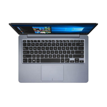 Front view of Asus E406M 14″ Laptop like new in brushed-metal finish