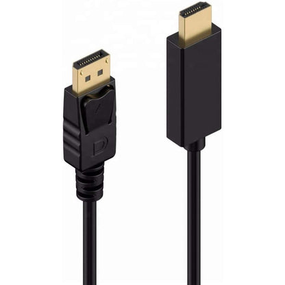 Compact DP to HDMI converter connected to laptop