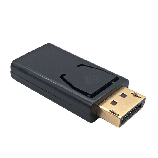 Gold-plated DisplayPort to DisplayPort adapter front view