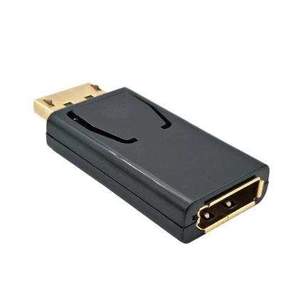 Gold-plated DisplayPort to DisplayPort adapter front view