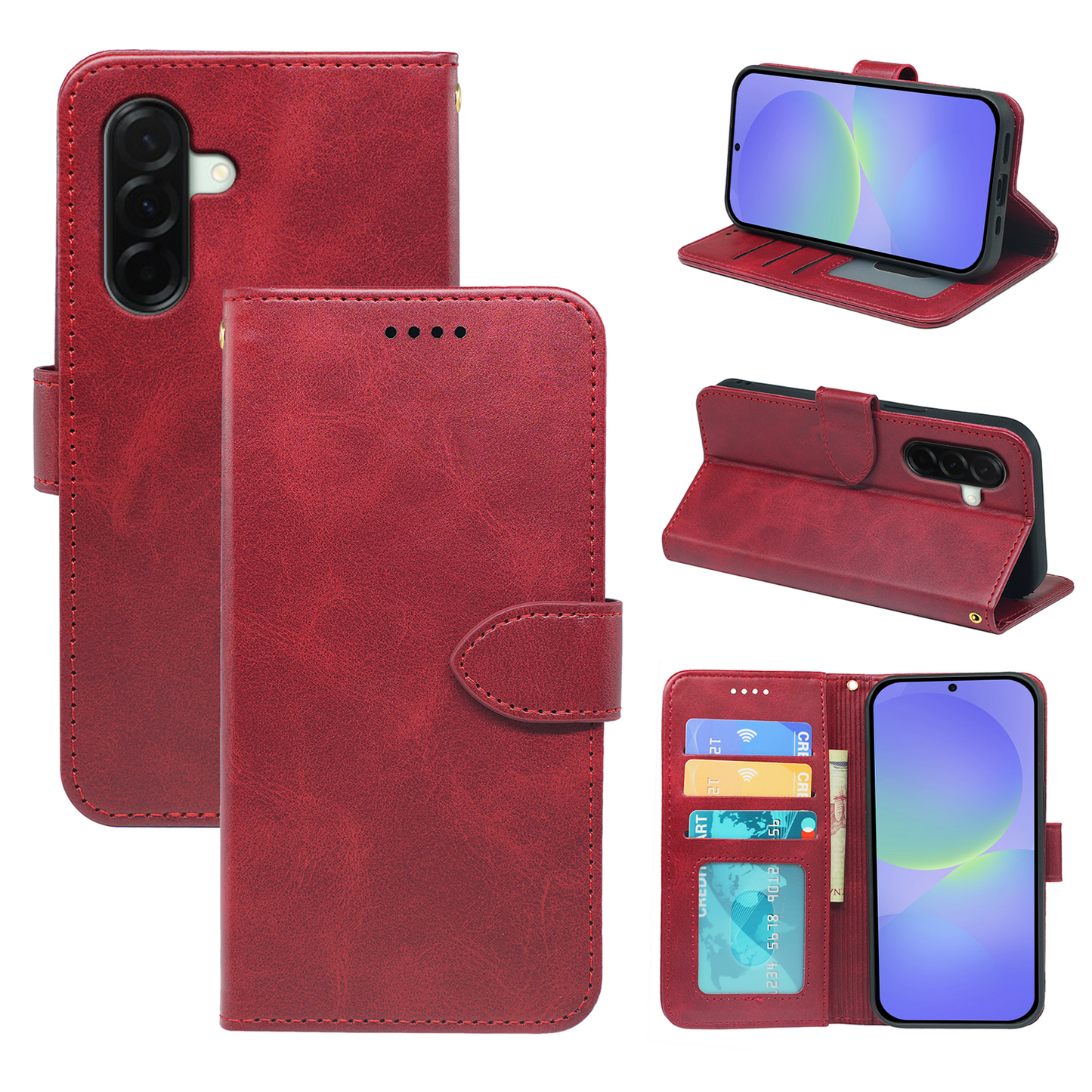 Samsung Galaxy A36/A56 Book Flip Case Leather Wallet