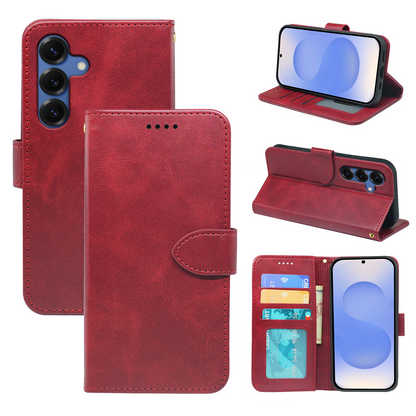 Samsung Galaxy S25 Series Book Flip Case Leather Wallet