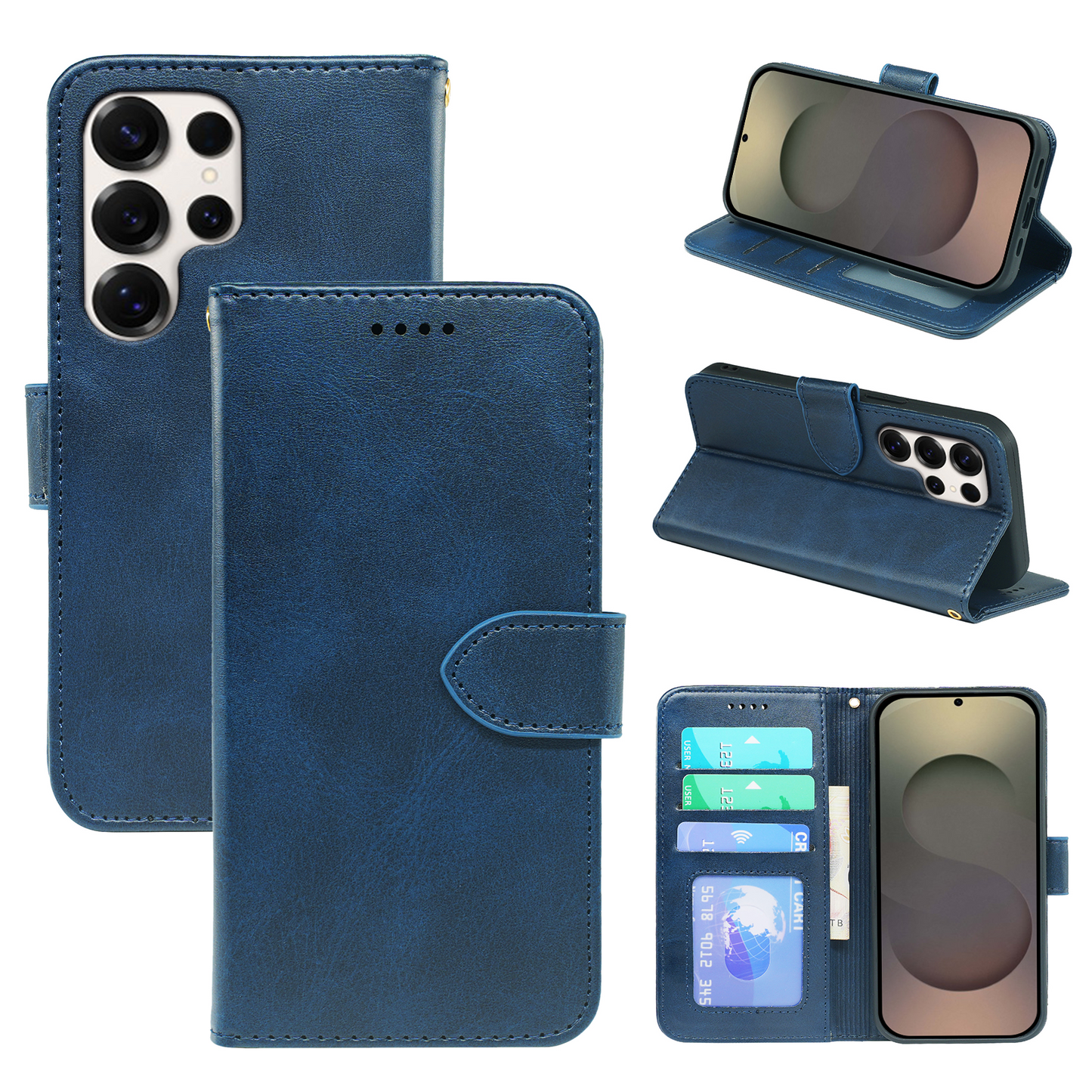 Samsung Galaxy S25 Series Book Flip Case Leather Wallet