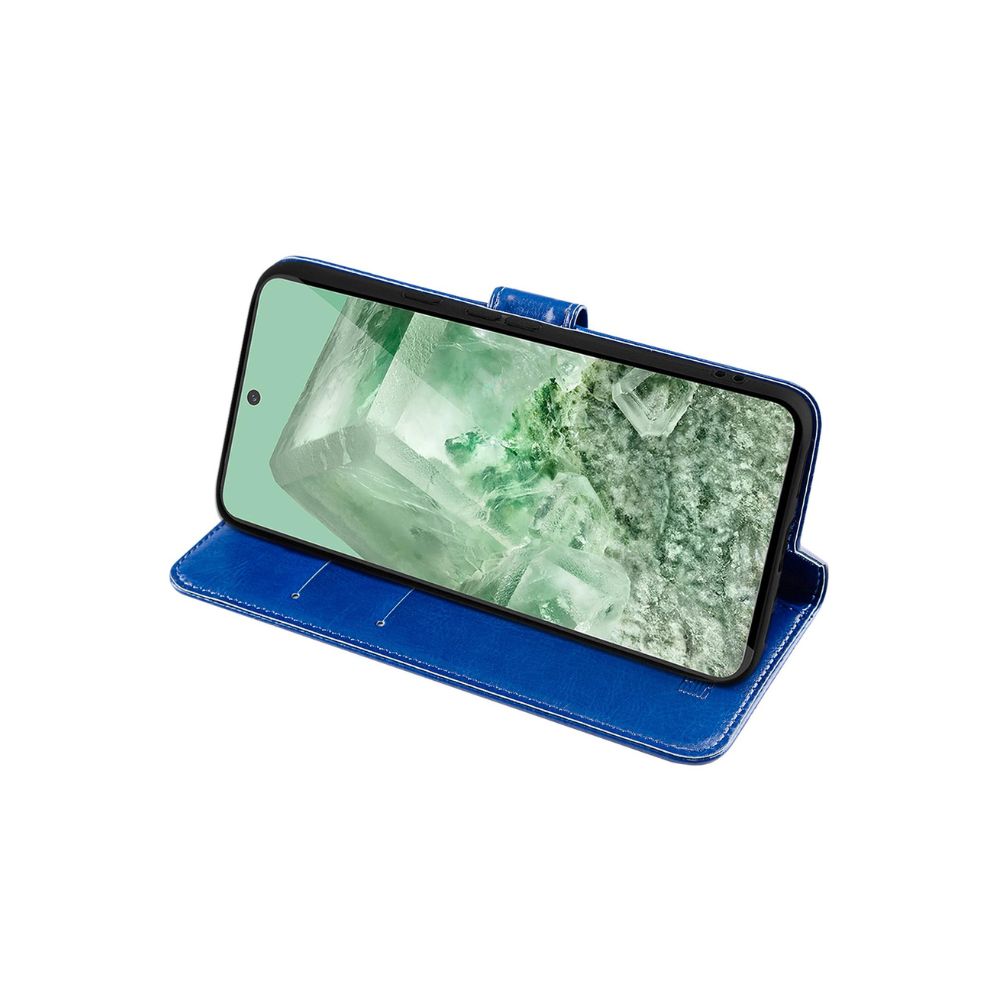 leather wallet blue folded