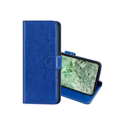 google pixel case leather wallet blue both angles