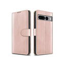 Google Pixel 7a Book Flip Case Rose Gold Leather Wallet