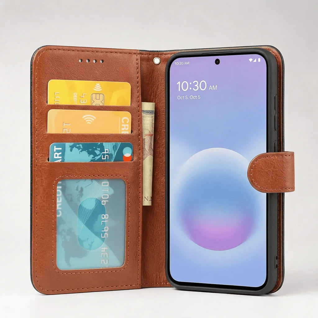 Google Pixel 8a Book Flip Leather Wallet Case