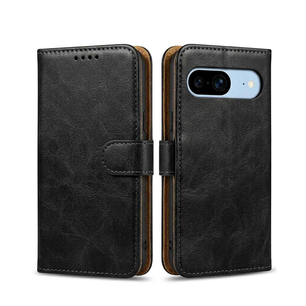 Google Pixel 7 Book Flip Case Leather Wallet with Magnetic Closure