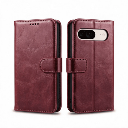Google Pixel 11 / 10 / 10 Pro Book Flip Case Leather Wallet with Magnetic Closure