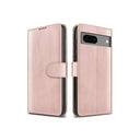 Google Pixel 9a Book Flip Case Rose Gold Leather Wallet with Magnetic Closure