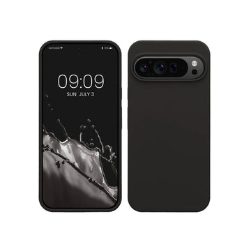 Google Pixel 9 / 9 Pro Black Silicone Gel Case – Soft Shockproof Cover