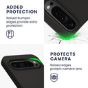 Google Pixel 9 / 9 Pro Black Silicone Gel Case – Soft Shockproof Cover