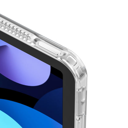 Clear ipad case with textured border on a white background