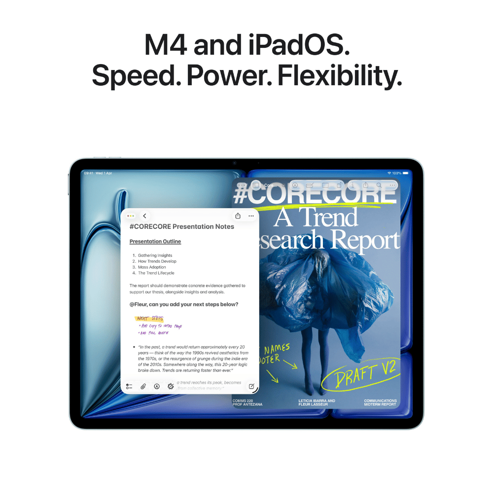 m4 and ipadOS. speed. power. flexibility