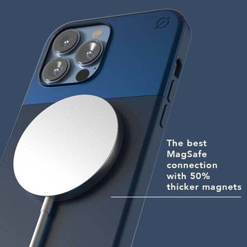 iphone 13 atom studios case blue with the best magsafe connection