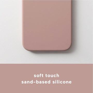 iphone 13 atom studios pink soft touch sand base silicone