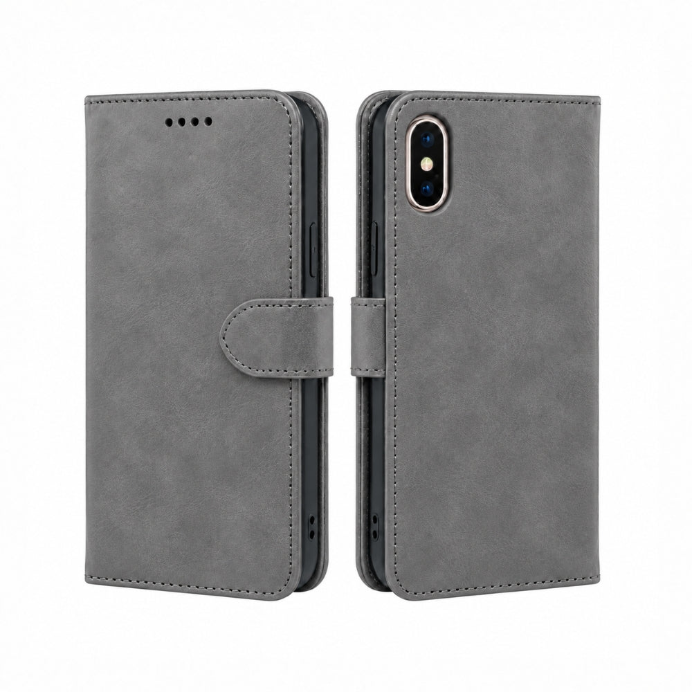 iPhone X / XS / XR / XS Max Book Flip Case Leather Wallet