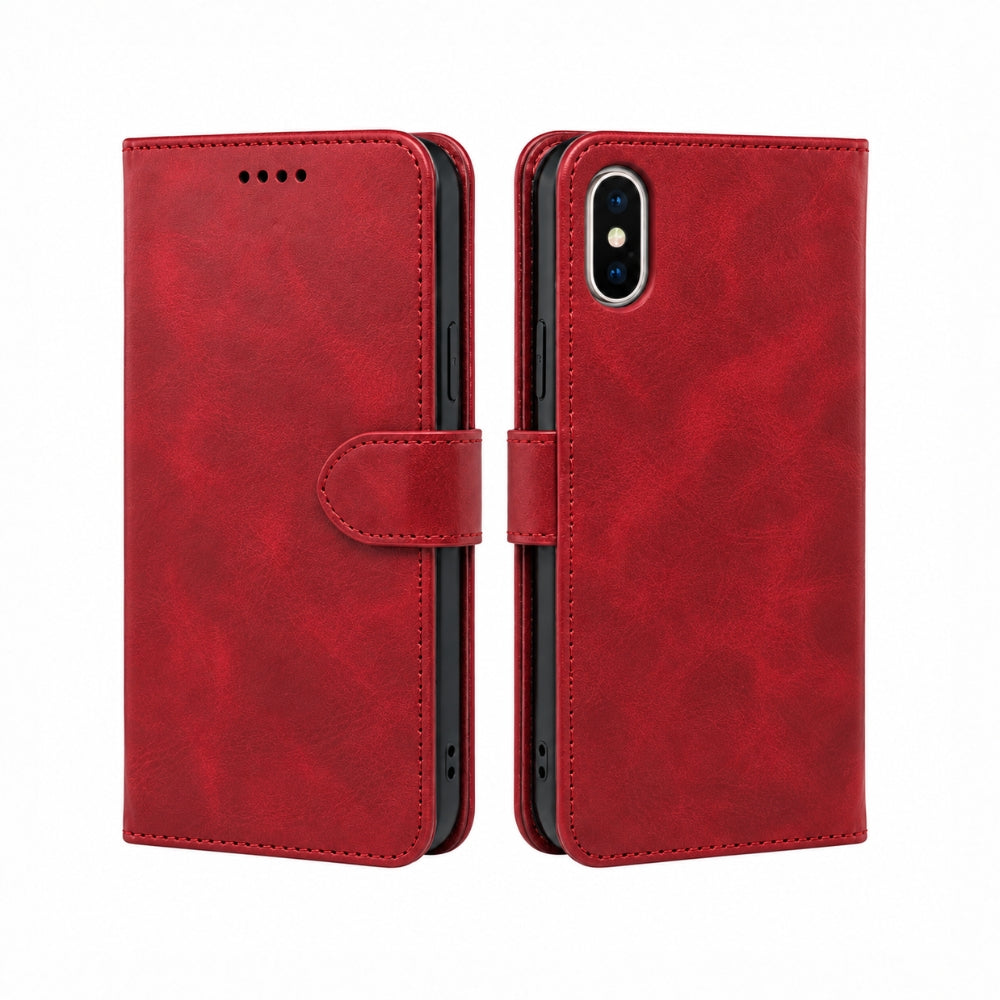 iPhone X / XS / XR / XS Max Book Flip Case Leather Wallet