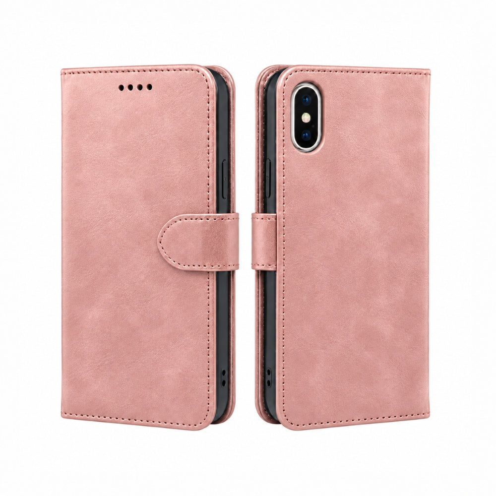 iPhone X / XS / XR / XS Max Book Flip Case Leather Wallet