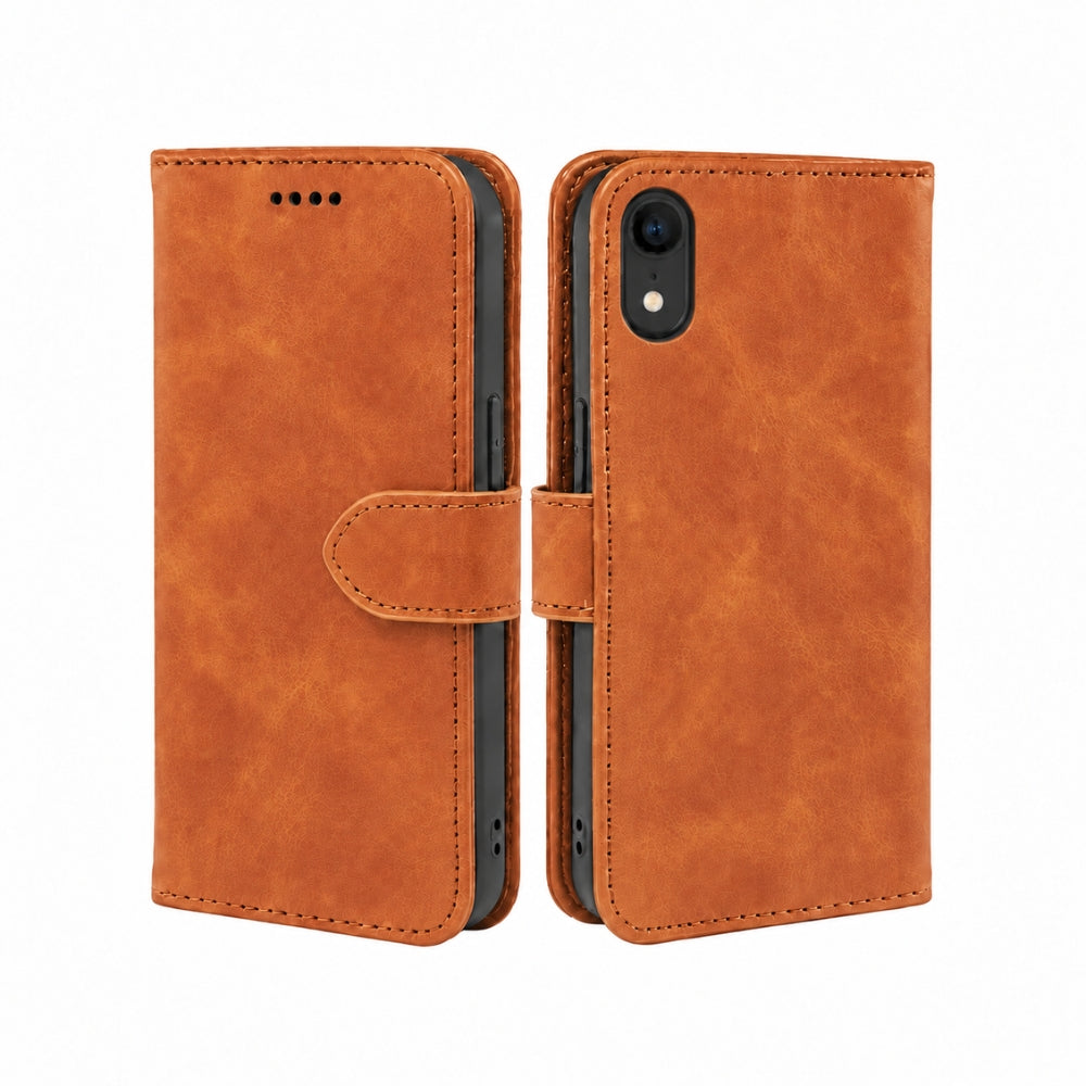 iPhone X / XS / XR / XS Max Book Flip Case Leather Wallet