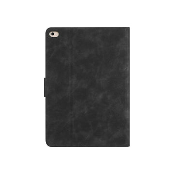Black leather wallet flip case for iPad Pro 11 inch with Apple Pencil holder

