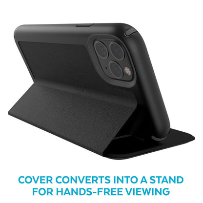 conver converts into a stand for hands free viewing