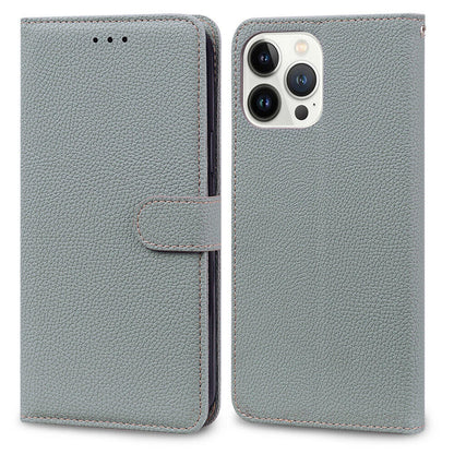 iphone 15 plus pro max leather wallet case grey
