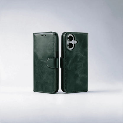 iPhone 16 Series Book Flip Case Leather Wallet