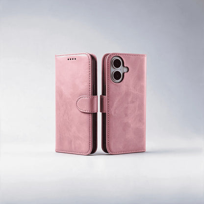 iPhone 16 Series Book Flip Case Leather Wallet