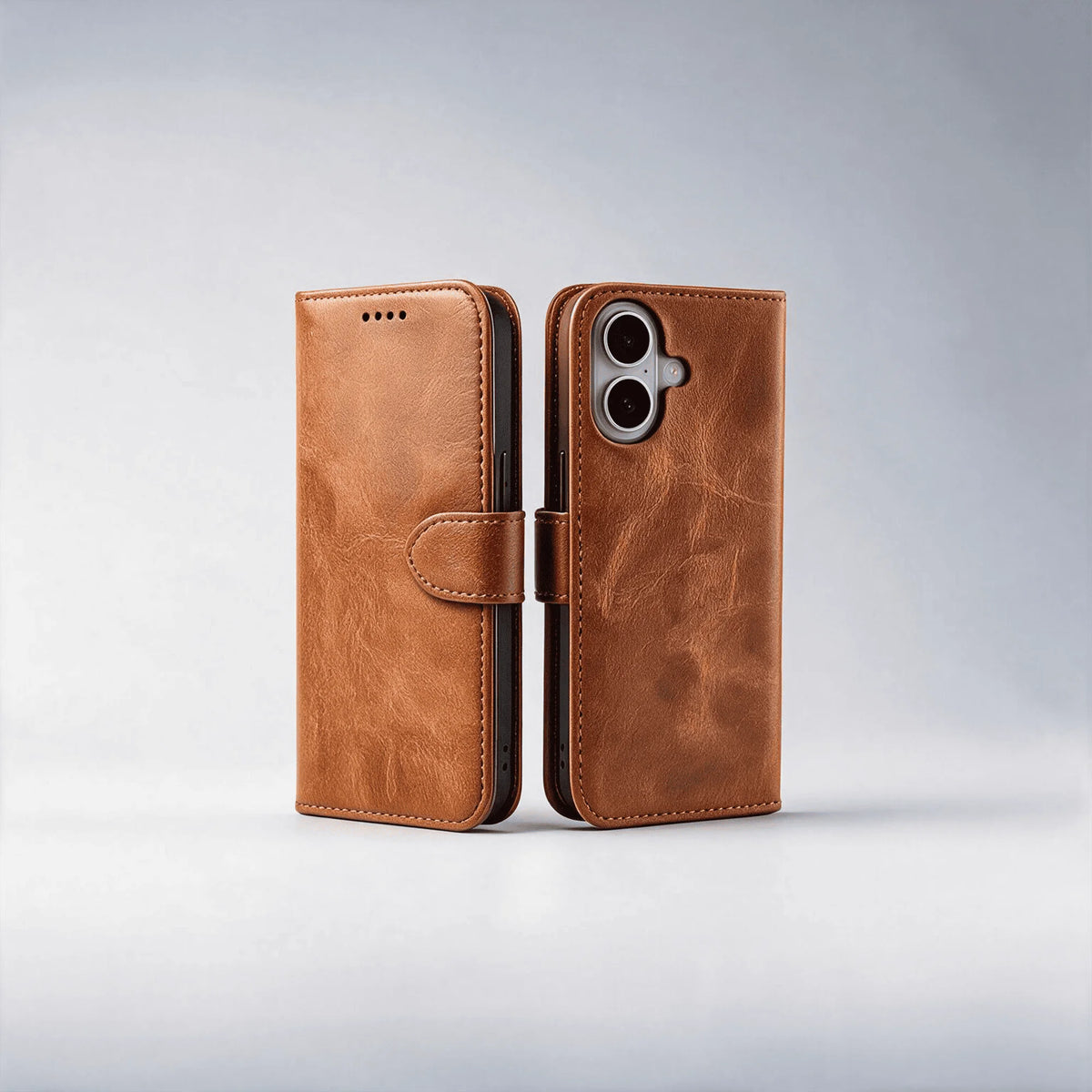 iPhone 16 Series Book Flip Case Leather Wallet
