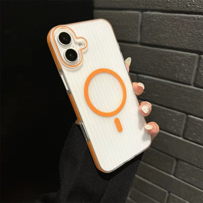iphone 16 plus corrugated case clear orange