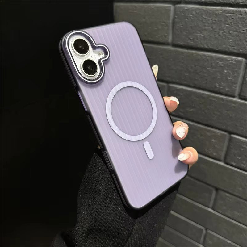 iphone 16 plus corrugated case purple