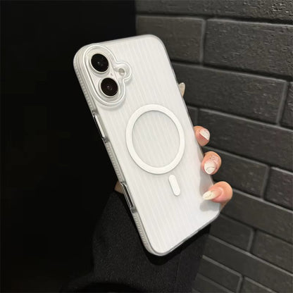 iphone 16 16 plus corrugated case clear white