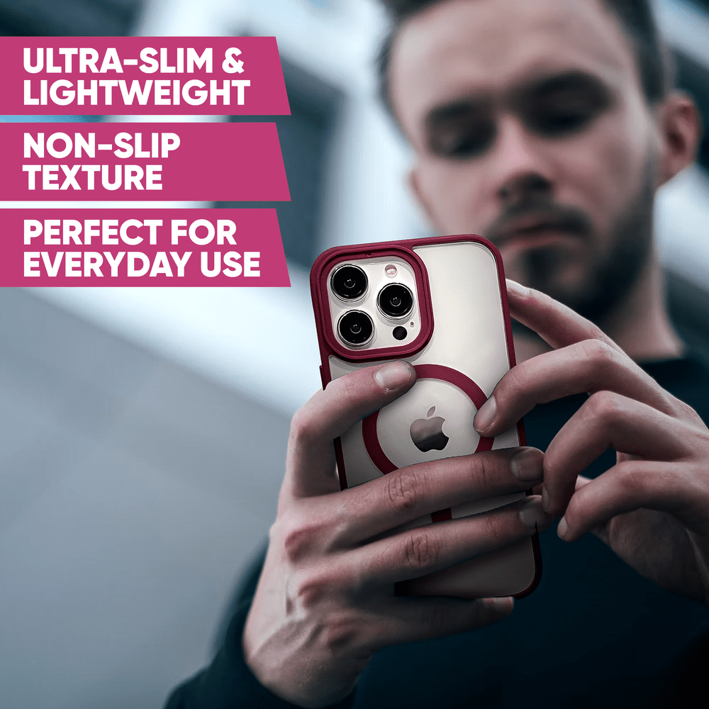 ultra slim and light weight wine red iphone 16 case