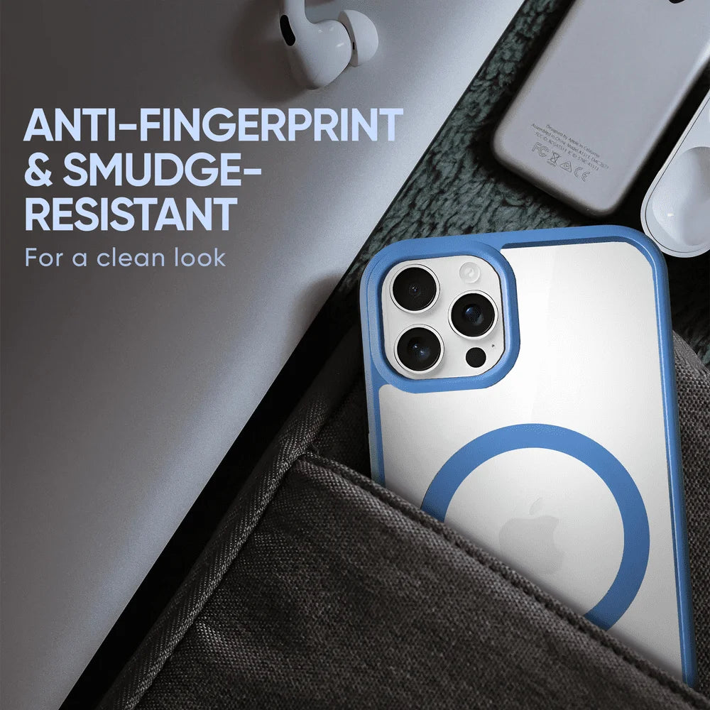 anti fingerprint and smudge resistant blue case