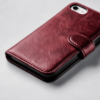 iPhone 17e / 16e Book Flip Case Leather Wallet
