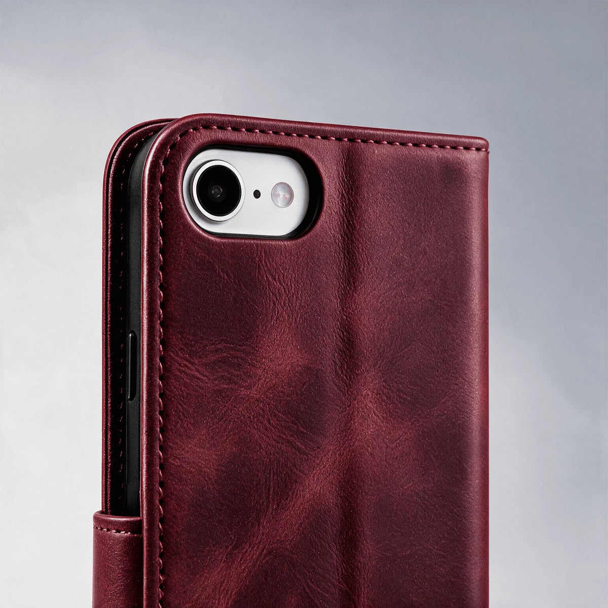 iPhone 17e / 16e Book Flip Case Leather Wallet