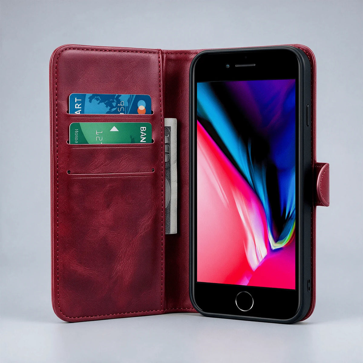 iPhone 17e / 16e Book Flip Case Leather Wallet