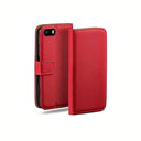 iPhone 6/7/8/SE Book Flip Case Red Leather Wallet