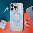 iPhone Corrugated Case with MagSafe Light Blue